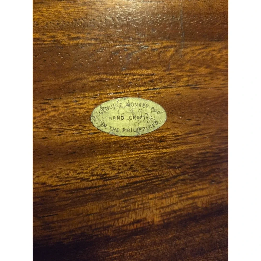 vintage monkey pod serving tray